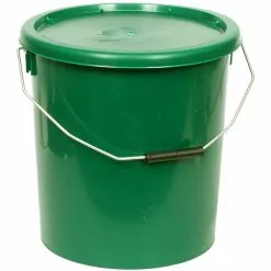 15 Litre Green Plastic Bait Bucket