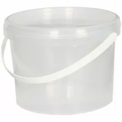 Tackle Box 3 Litre Clear Plastic Bait Bucket