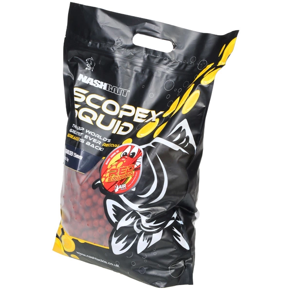 Nash Scopex Squid Red 15mm Stabilised Boilies 5kg