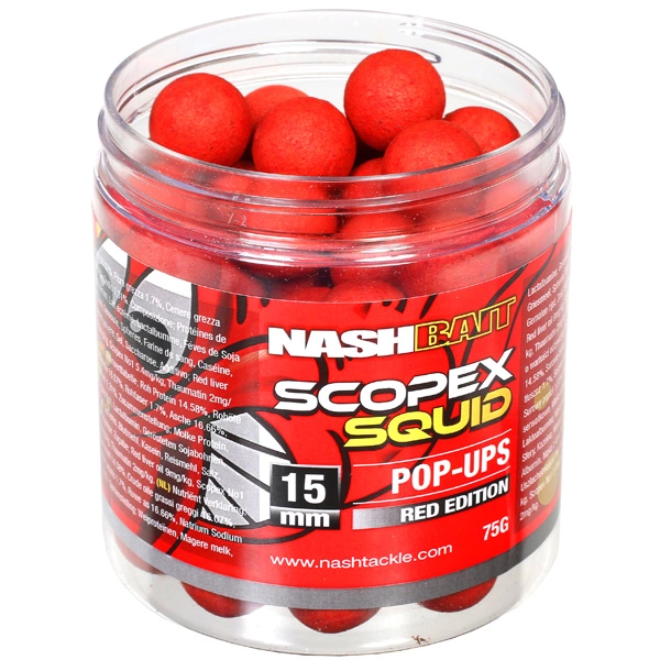 Nash Scopex Squid Red 15mm Pop-Ups