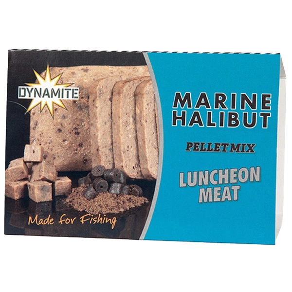 Dynamite Baits Marine Halibut Pellet Mix Luncheon Meat 250g